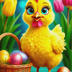 Пазл: Цыплёнок пасхальный