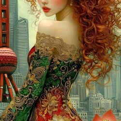 Пазл: Рыжеволосая девушка