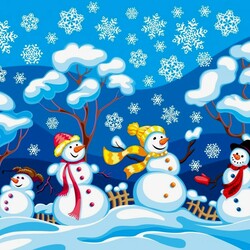 Пазл: Хоровод снеговиков