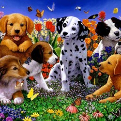 Пазл: Щенки