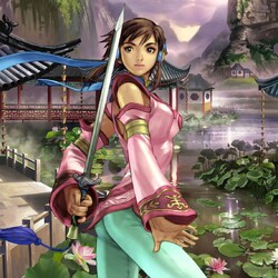 Пазл: Девушка с мечом