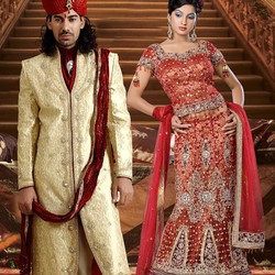 Пазл: Индийский свадебный костюм
