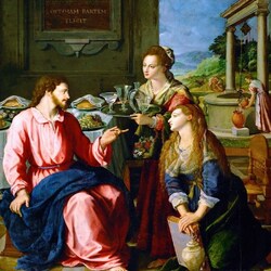 Пазл: Христос в доме Марии и  Марфы