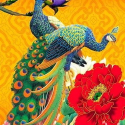 Пазл: Павлины 