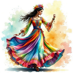 Пазл: В пёстром платье