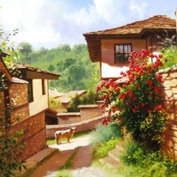 Пазл: Розовый куст