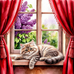 Пазл: За окном цветет сирень