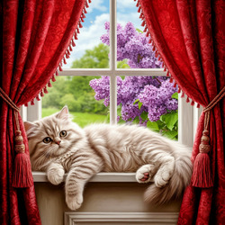 Пазл: За окном цветет сирень