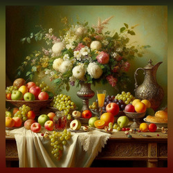 Пазл: Натюрморт в стиле барокко