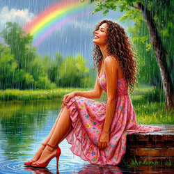 Пазл: Летний дождь