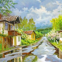 Пазл: Весенний дождь