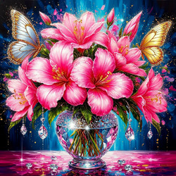 Пазл: Букет в хрустальной вазе