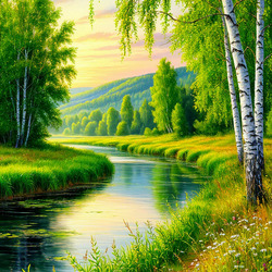 Пазл: Летний пейзаж