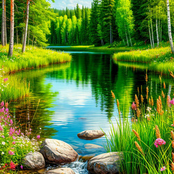 Пазл: Летний пейзаж