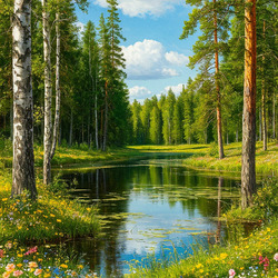 Пазл: Летний пейзаж