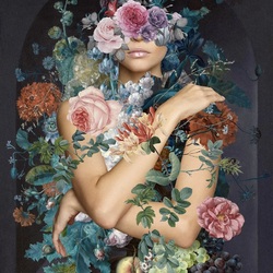 Пазл: Девушки-цветы 