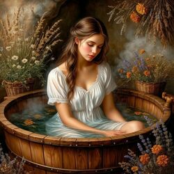 Пазл: Травяная ванна