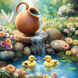 Пазл: Кувшин-фонтанчик