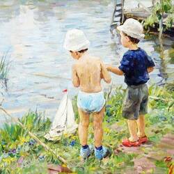 Пазл: Первая рыбалка