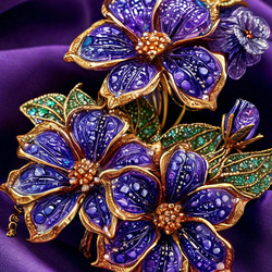 Пазл: Брошь фиалки
