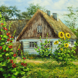 Пазл: деревня лето
