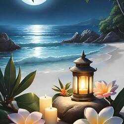 Пазл: Фонарь на берегу