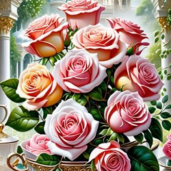 Пазл: Букет на окне