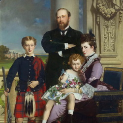 Пазл: Принц Уэльский Альберт Эдуард с семьёй 
