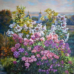 Пазл: Флоксы и лилии 