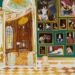 Пазл: Библиотека и картинная галерея дворца Сан-Суси