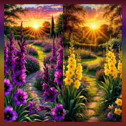 Пазл: Гладиолусы