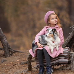 Пазл: Девочка с собачкой