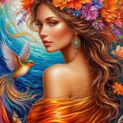 Пазл: Морковно золотой шелк 