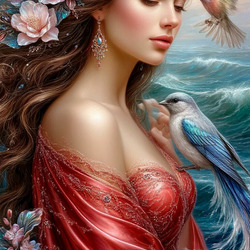 Пазл: Нежно алый шелк 