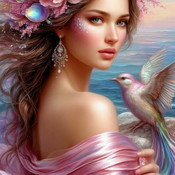 Пазл: Перламутрово розовый шелк 