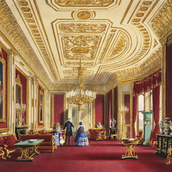 Пазл: Малиновая гостиная Виндзорского замка  