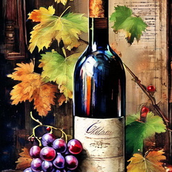 Пазл: Вино и виноград