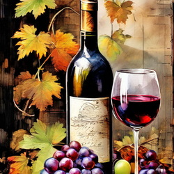 Пазл: Вино и виноград
