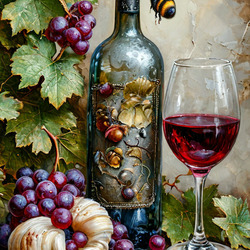 Пазл: Вино и виноград