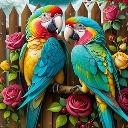 Пазл: Попугаи