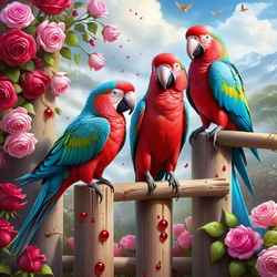 Пазл: Попугаи