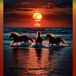 Пазл: В морской волне на закате