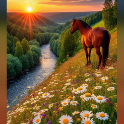 Пазл: На ромашковом берегу