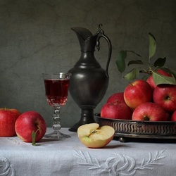 Пазл:  С яблоками 