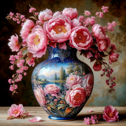 Пазл: Ваза с цветами