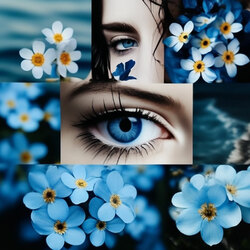 Пазл: Глаза цвета фиалок