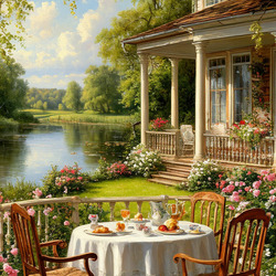 Пазл: Завтрак на даче