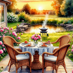 Пазл: Летний вечер на даче