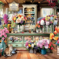 Пазл: Цветочный магазин