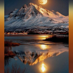 Пазл: Полнолуние в горах